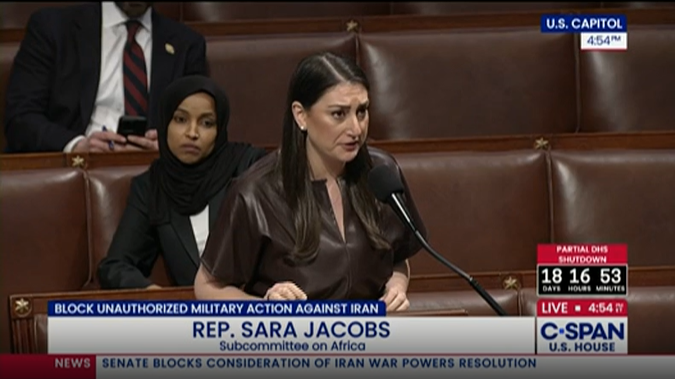 Rep. Sara Jacobs: A Leading Voice Against Trump's Reckless War in